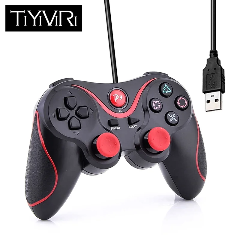 

Bluetooth Controller for PlayStation 3 PS3 Wireless Gamepad Joystick USB Charge Cable for PS 3 Controller Double Motor Vibration