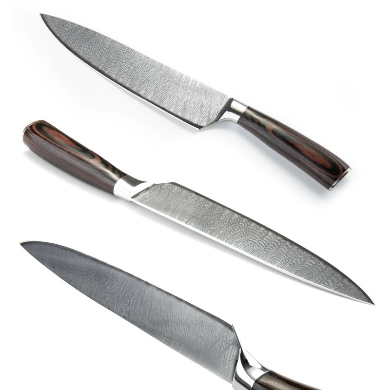 Grandsharp Кухня Ножи Нержавеющая сталь шеф повар ножи мясо рыбы овощей Пособия по