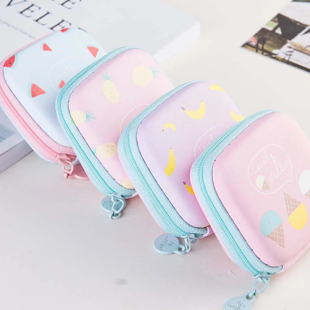 

1Pcs Portable Mini Storage bag Storage boxes In-ear Earphone Cases Square Earbuds Headset small change Carry Bags Multicolors