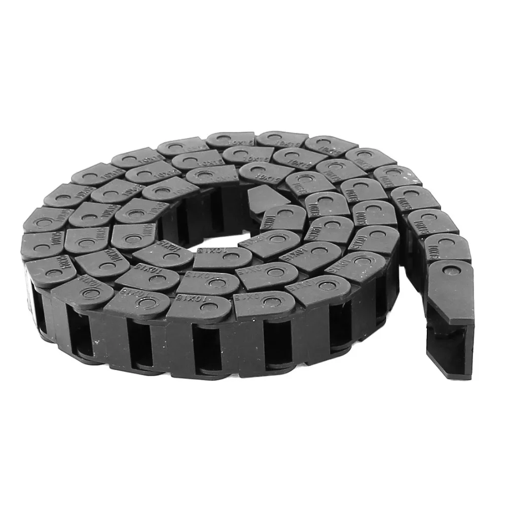 

Plastic Black Cable Drag Chain Carrier 10mmx15mm for CNC Router Mill Transmission Chains Power Transmission Parts As A Component