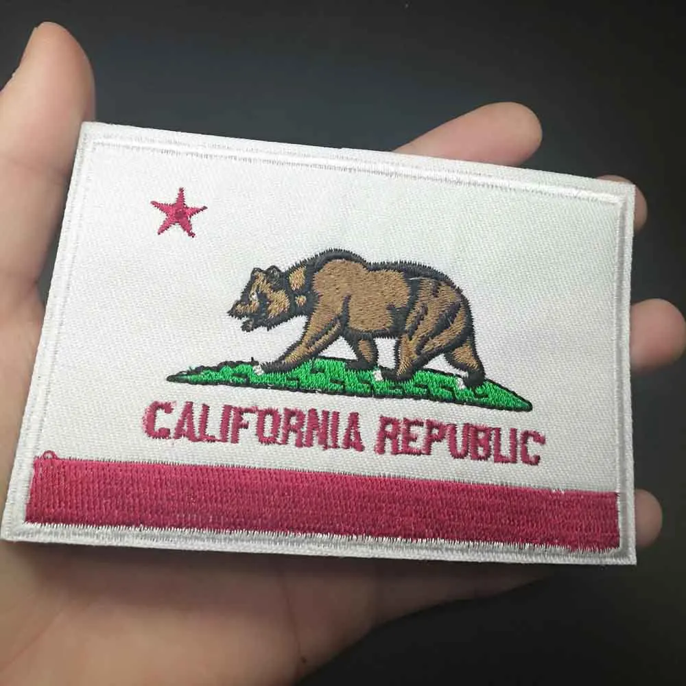 California Replublic флаг железа на вышитые одежды патчи для одежды наклейки одежды оптом