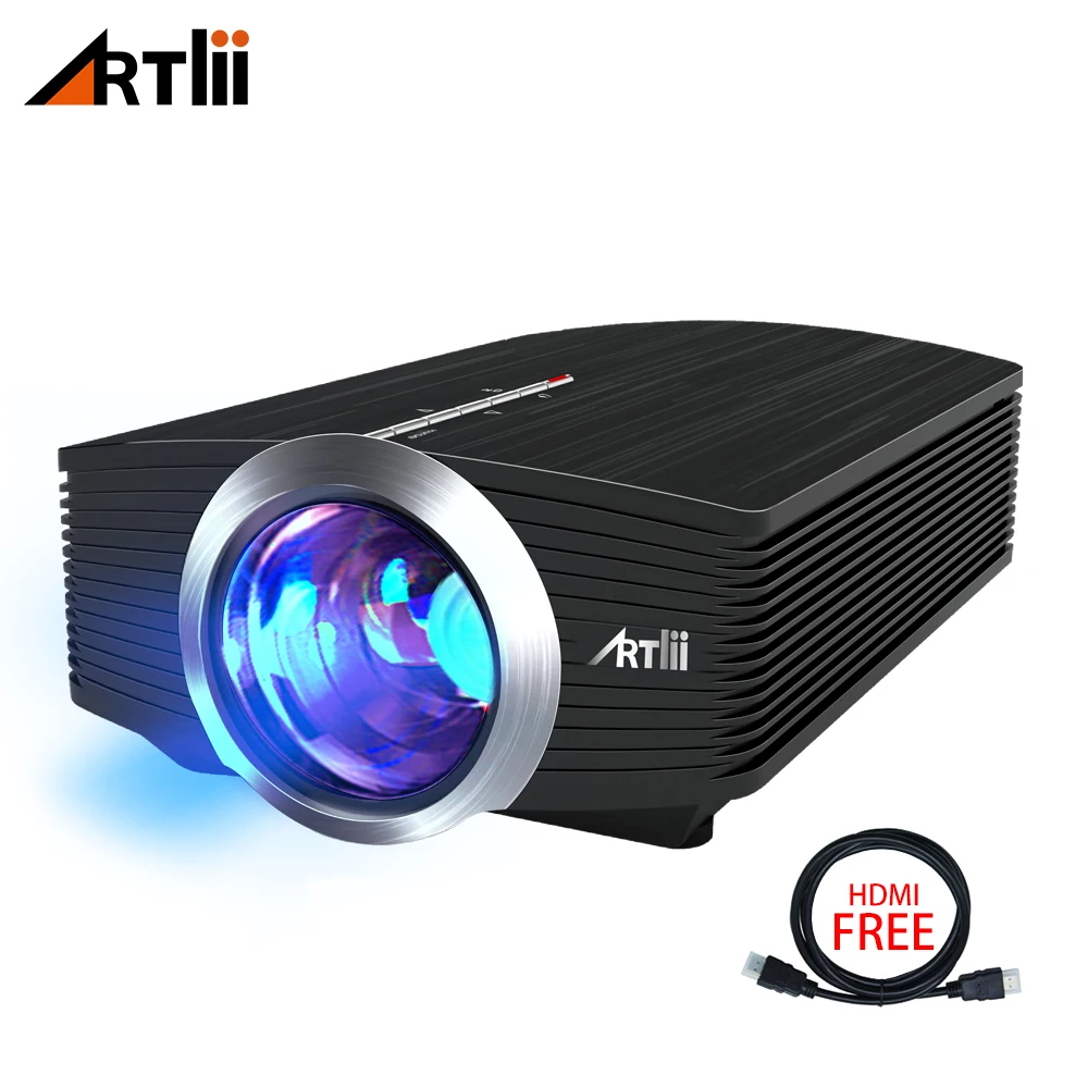 Mini Portable LED Video font b Projectors b font Artlii 1600 Lumens with Stereo Speaker for