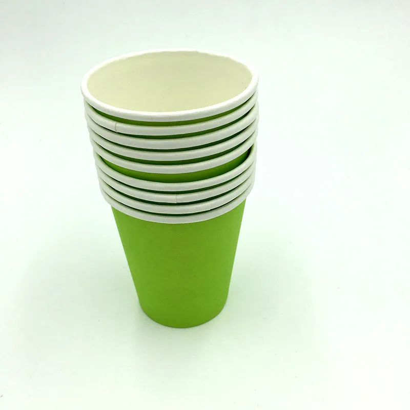 10pcs/lot plain color light blue paper cups baby shower wedding party