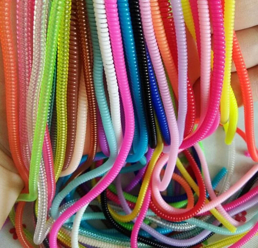 Hoqueen 100 шт./лот 60 см однотонный тпу спиральный USB кабель для зарядного устройства