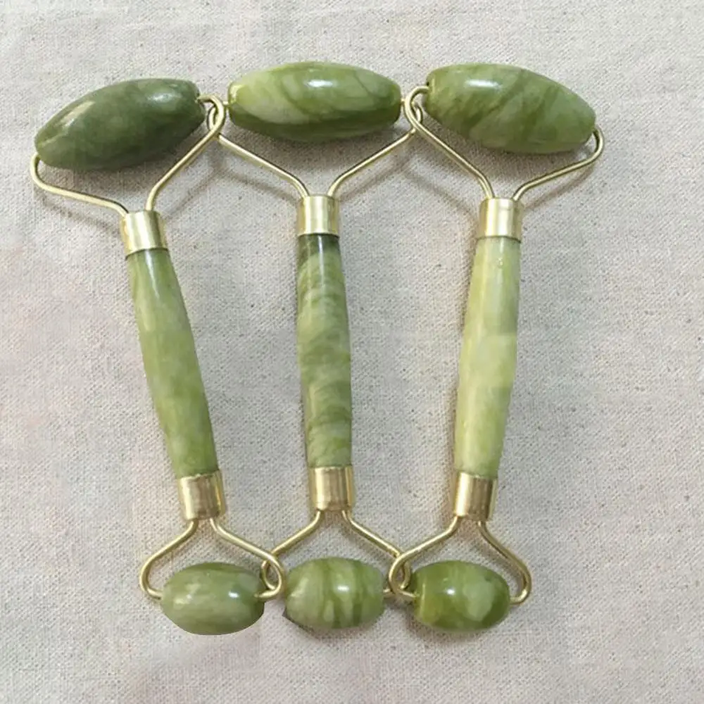 Double Head Facial Massage Roller Jade Face Slimming Body Head Neck Device Derma Roller Skin Care Ice Roller Wrinkle Removal