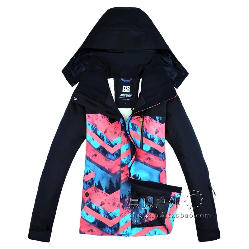 GSOU الثلوج النساء سترة تزلج على الجليد سترة يندبروف ماء في الهواء الطلق الرياضة ارتداء الإناث الملابس الشتوية مقنعين الحرارية معطف GSOU الثلوج النساء سترة تزلج على الجليد سترة يندبروف ماء في الهواء الطلق الرياضة ارتداء الإناث الملابس الشتوية مقنعين الحرارية معطف