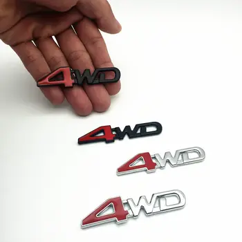

FDIK 2PCS/set Car Tail Rear Side Metal 4x4 RC Car 4WD Sticker 3D Chrome Badge Car Emblem Badge Decal Auto Decor Styling 4WD