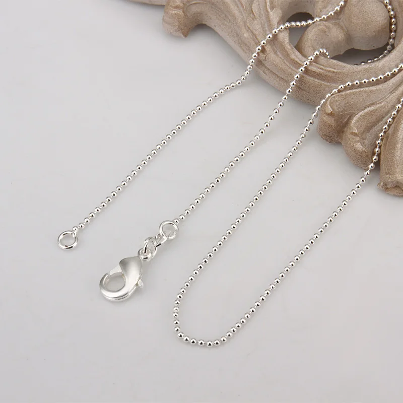 wholesale 18 inch 925 silver jewelry chains necklaces 925 sterlieng
