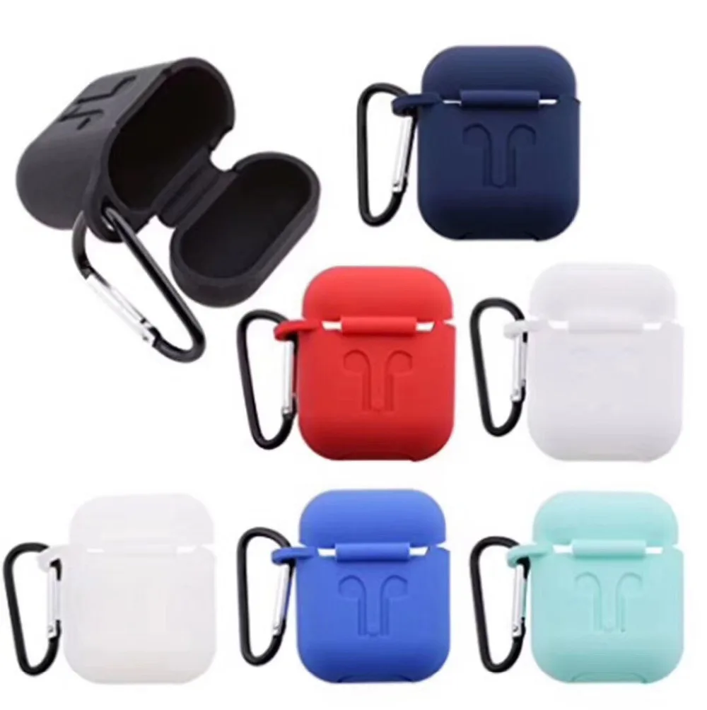 Мягкий силиконовый чехол для Apple Airpods Защитные Чехлы С Пылезащитным заглушкой не
