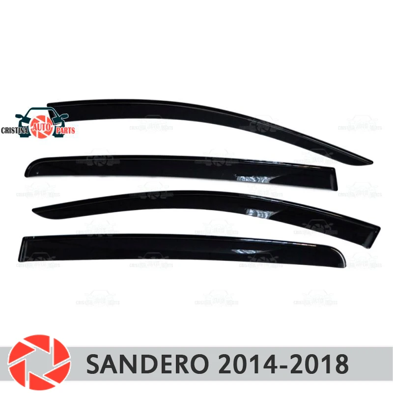 Window deflector for Renault Sandero 2014-2018 rain dirt protection car styling decoration accessories molding | Автомобили и