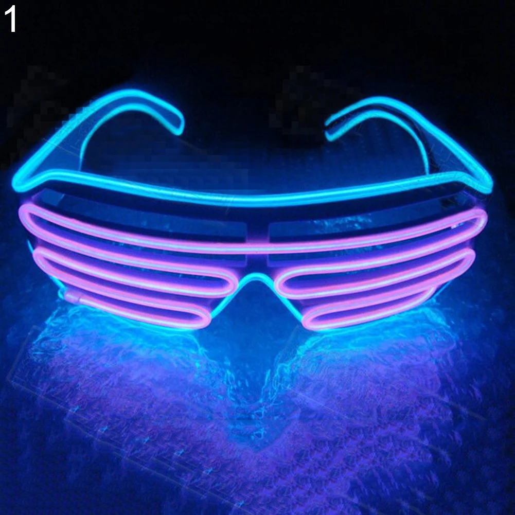 led light up eye glasses double color unisex el light up glasses frames
