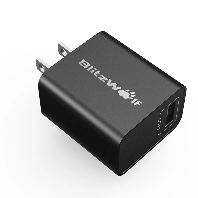 США BlitzWolf BW-S9 18 Вт USB зарядное устройство QC3.0 FCP AFC BC1.2 США/ЕС/Австралия/Великобритания быстрое зарядное устройство для iPhone для samsung для huawei - Тип штекера: США