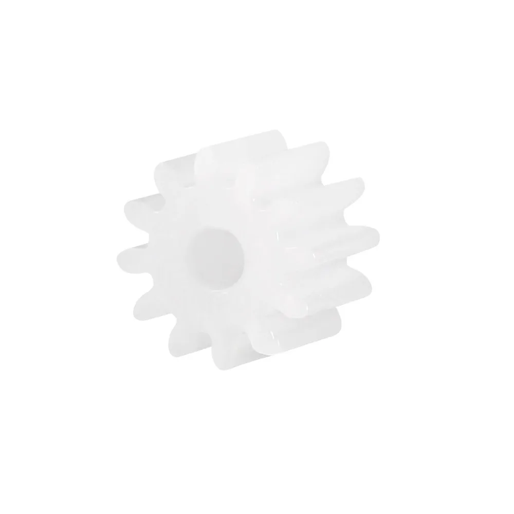 Uxcell 30 unids/lote 2mm diámetro del agujero 102/122A accesorios de juguete del eje de plástico con 10/12 dientes para DIY vehicl Robot de Motor