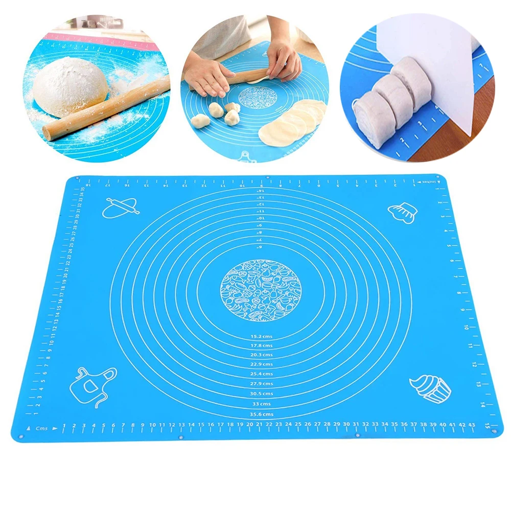 

50*40 Silicone Cake Dough Pastry Fondant Rolling Cutting Mat Baking Pad Pastry Boards Cookie Decorating Tools