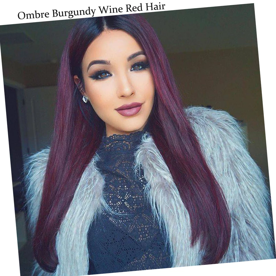 ombre wine red