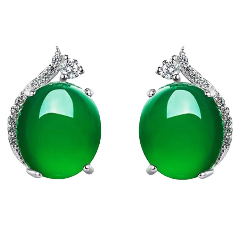 

Fashion Elegant Original Green Crystal Circle Earrings Hypoallergenic Earring For Women Party Wedding Bridal Jewelry bijoux