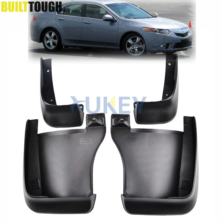 4x For Honda Accord Euro Acura Tsx 2008 2014 Car Fender Mud Flaps Splash Guards Mudguards