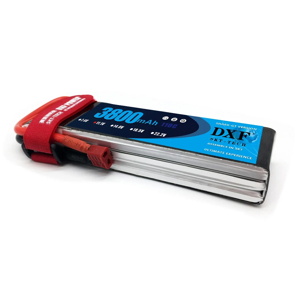 

DXF Lipo Battery 3S 11.1V 3800MAH 110C MAX 220C T/XT60 LiPo RC Battery For Rc Helicopter Car Boat drone truck quadcopter