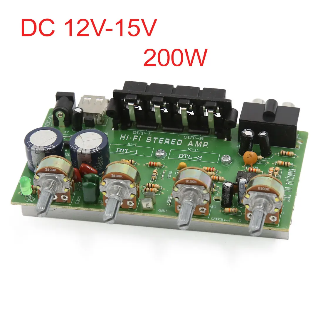

UXCELL 12V-15V 200W Audio Stereo Power Amplifier Board For Vehicle Car