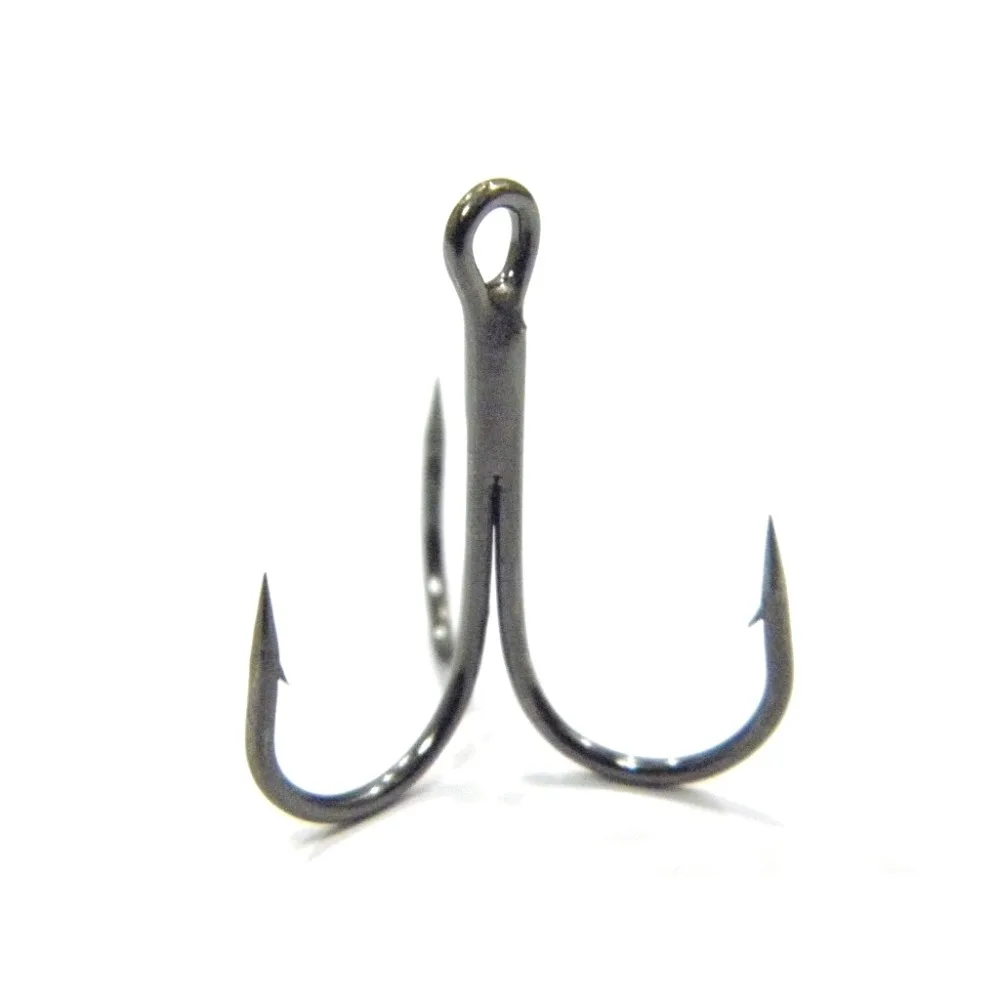 

Size #8 #6 #4 #2 Black Nickle Round Bend High Quality Treble Fishing Hooks Hard Bait Bass Walleye Crappie Fishing Tackle FH1HP30