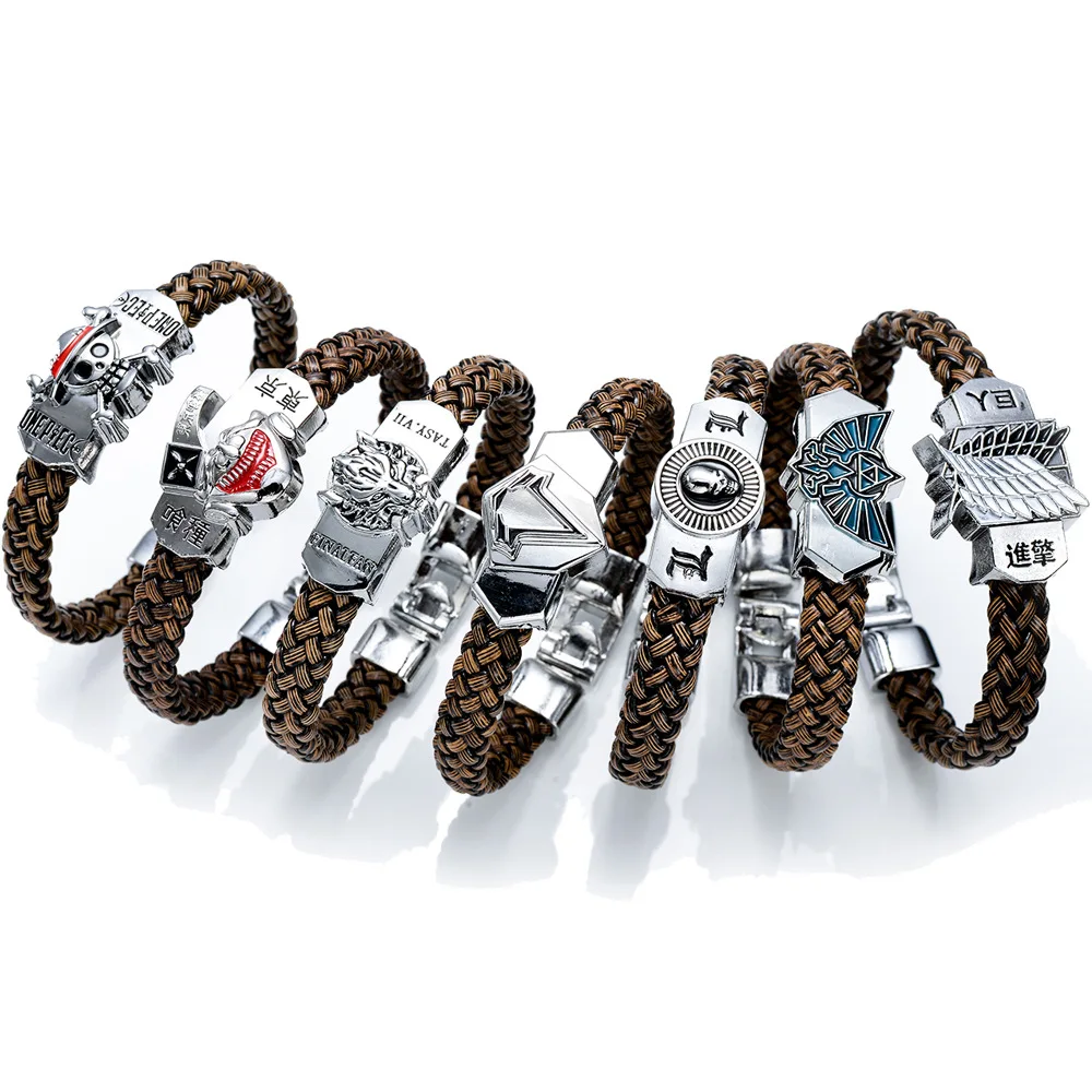 

16 Style Game Anime Bracelets Tokyo Ghouls One Piece King Zelda Legend Handmade Bracelet Of Game Fans Cosplay Souvenir Gifts