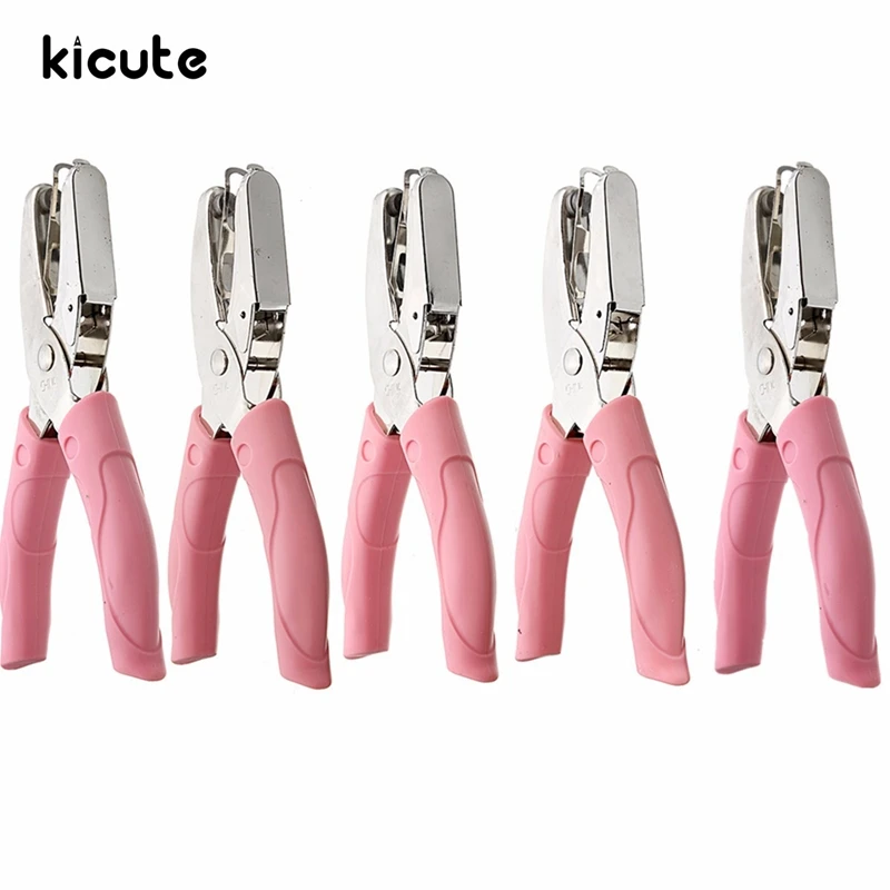 

Kicute Lovely Hand Punch Hole Punch For Home Decoration Scrapbooking Tools Paper Hole Puncher Office School Binding Supplies