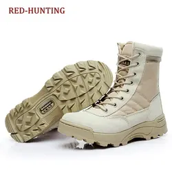 Мужская парусиновая кожаная обувь; военные тактические армейские боевые ботинки; теплая уличная походная обувь