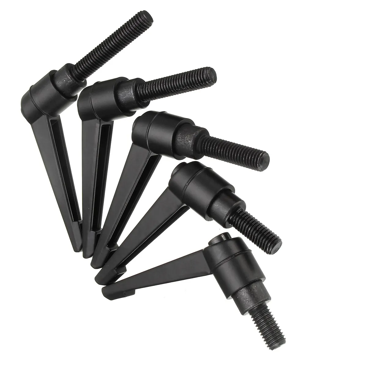 

M10 Clamping Lever Male Thread Machinery Adjustable Clamp Handle Screws Metalworking Black Locking External Thread Knob 20-55mm