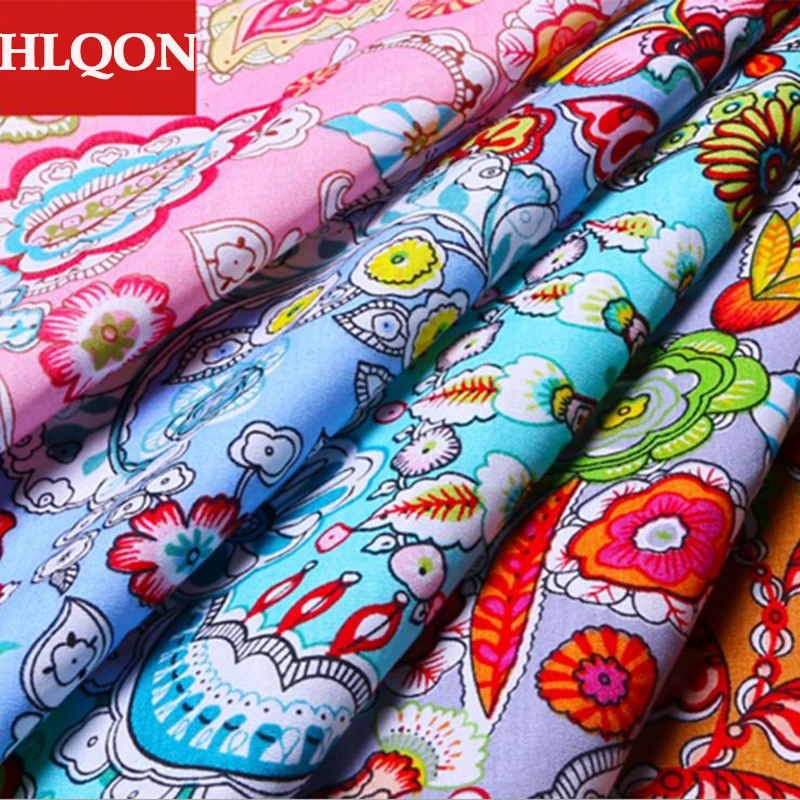 High quality 100 cotton printed sateen bohemia style fabric used for