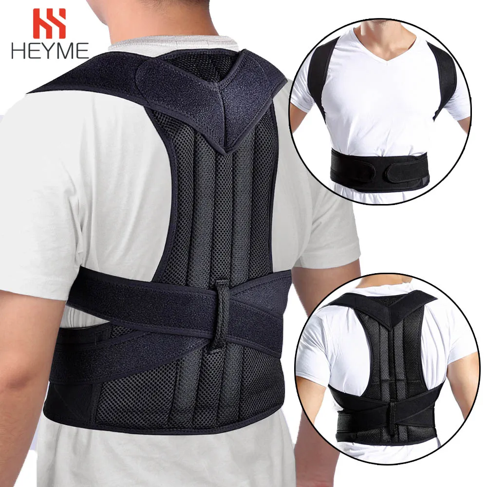 

HEYME Back Posture Corrector Shoulder Lumbar Brace Spine Support Belt Adjustable Adult Corset Posture Correction Belt