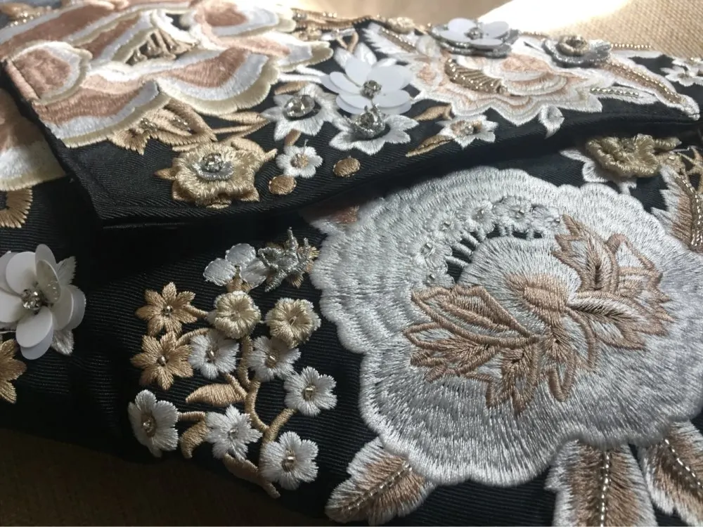 Floral Handmade Embroidered Evening Bag*