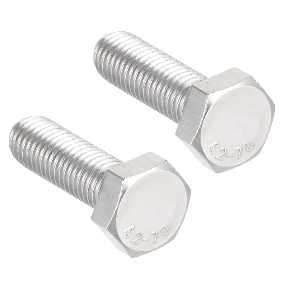 

UXCELL 2Pcs M12 Thread 40mm Bolts 304 Stainless Steel Hex Head Left Hand Screw Bolts Fastener For Communication Equipment Bolt