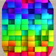 Еще зеленый синий Розовый и красный цвет оранжевый кубики Коробки Цвет 3d принт Нескользящие из микрофибры Гостиная современные Овальный моющийся коврик ковер