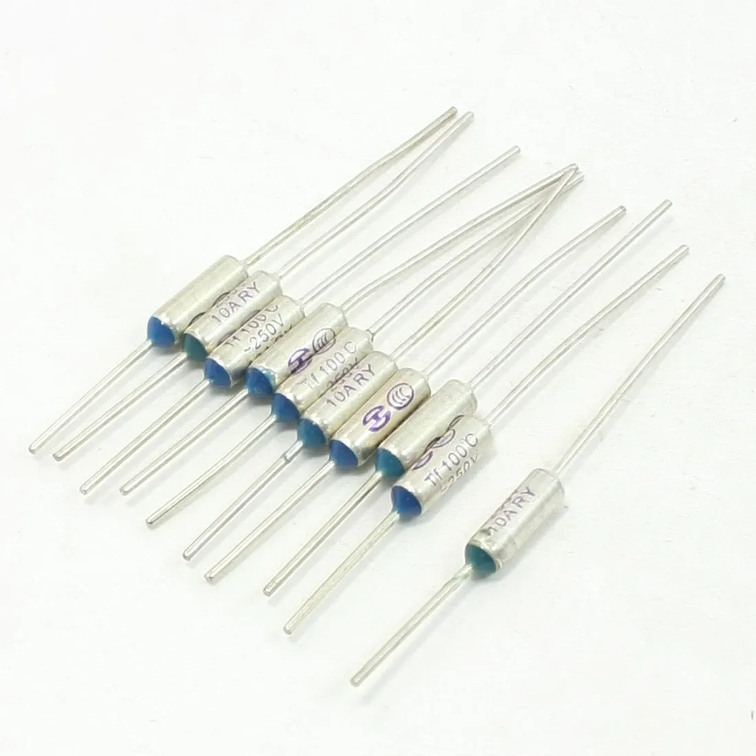 Uxcell 10 Pcs 250V 10A Circuit Cutoff Tf Aluminum Thermal Fuse Degree
