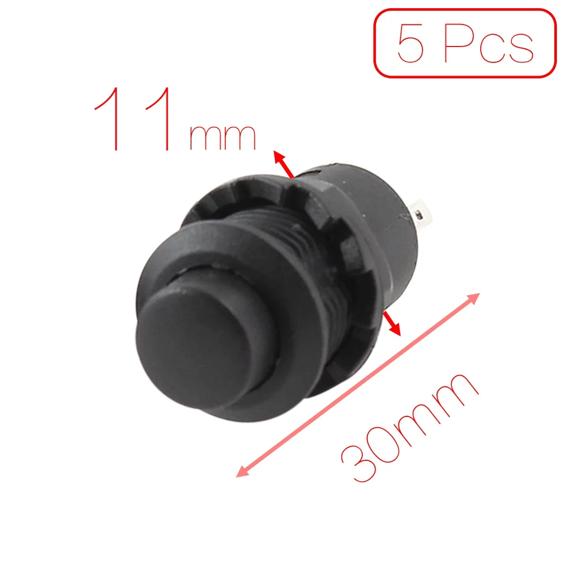 

UXCELL 5 Pcs Black Spst Momentary Push Button Switch -425 Ac 125V 3A 250V 1.5A momentary