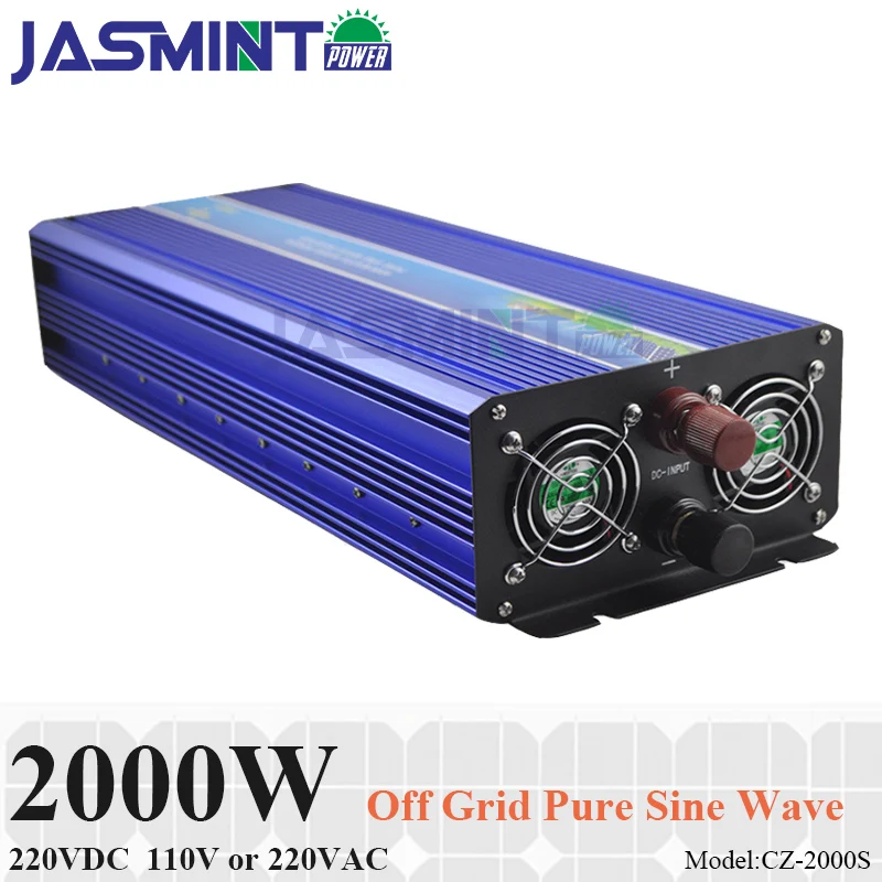 

2000W 220VDC to 110V/220VAC Off Grid Pure Sine Wave Single Phase Solar or Wind Power Inverter, Surge Power 4000W