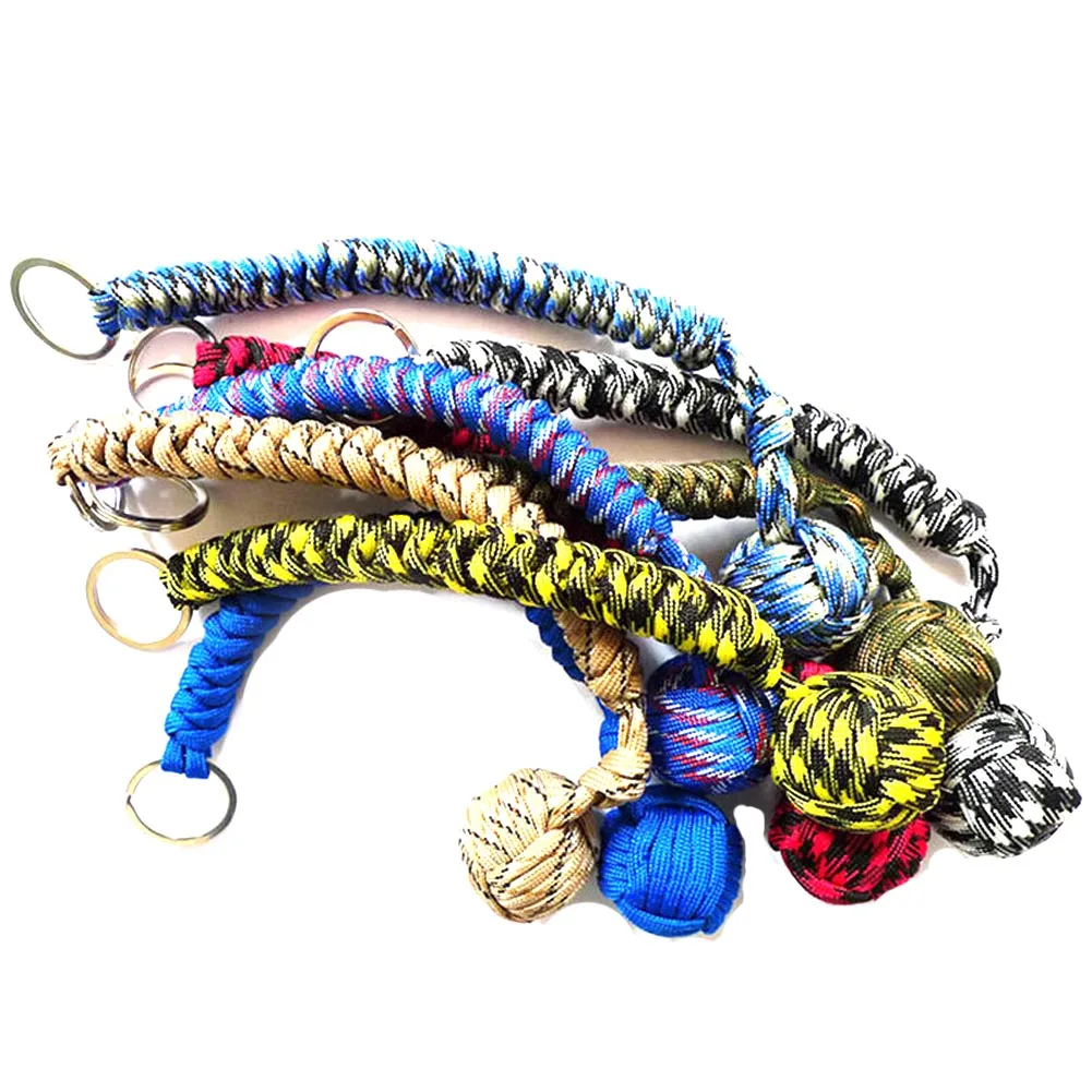 multifunction keychains Strand Ball Pendant Parachute Cord Key Ring