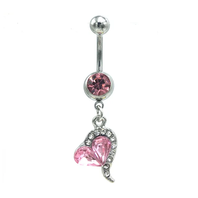 1pc Sexy Dangle Belly Bars Belly Button Rings Classic Surgical Steel 