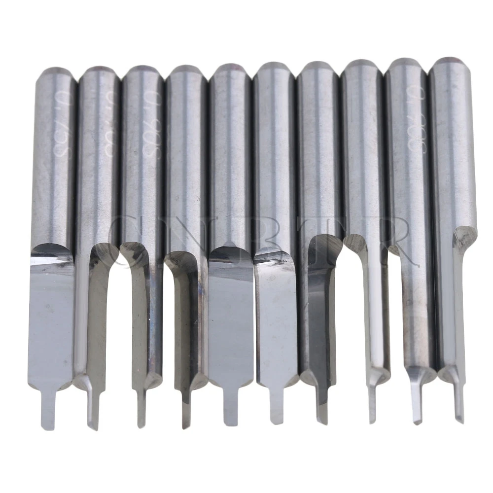 

CNBTR 3.175 x 1mm Parallel Carbide CNC/PCB Milling Cutter Bits CEL 3mm Pack Of 10