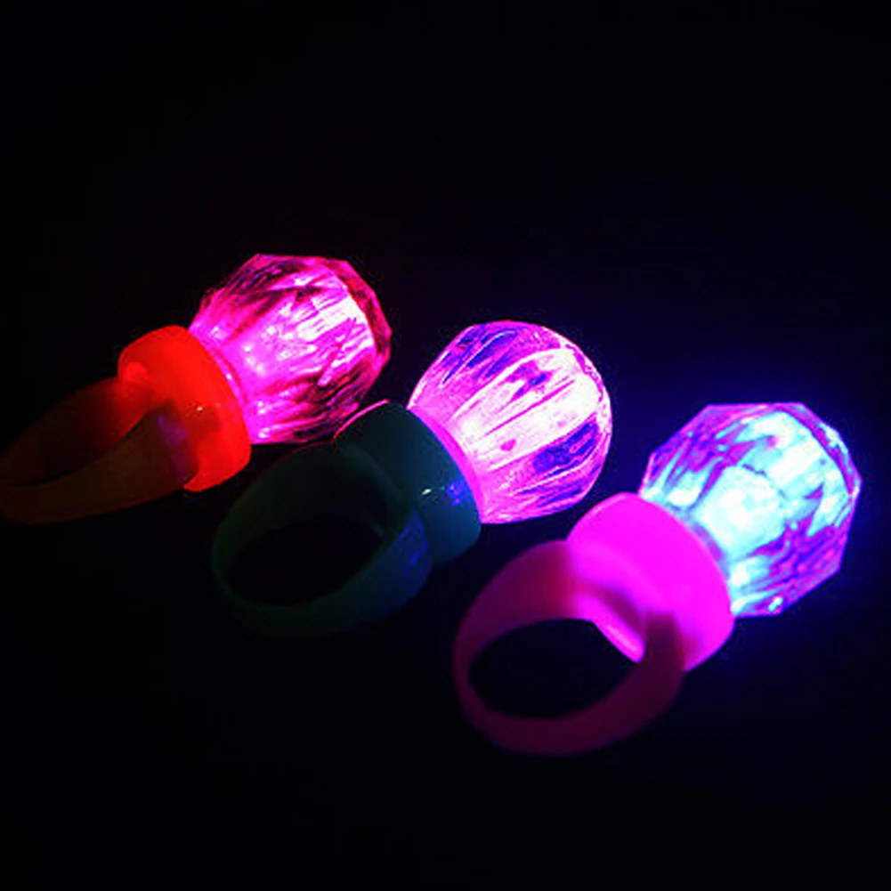 1pcs LED Plastic Light Up Ring For Birthday Party Wedding Supplies