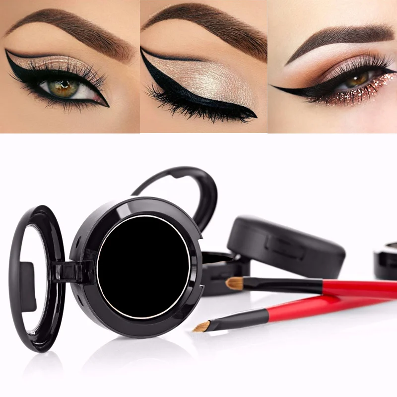 

11.11 Red&Black 2pcs makeup set Eyeliner Palette Shimmer Matte Waterproof Lasting Not Blooming Eye Liner Gel Cream With Brush