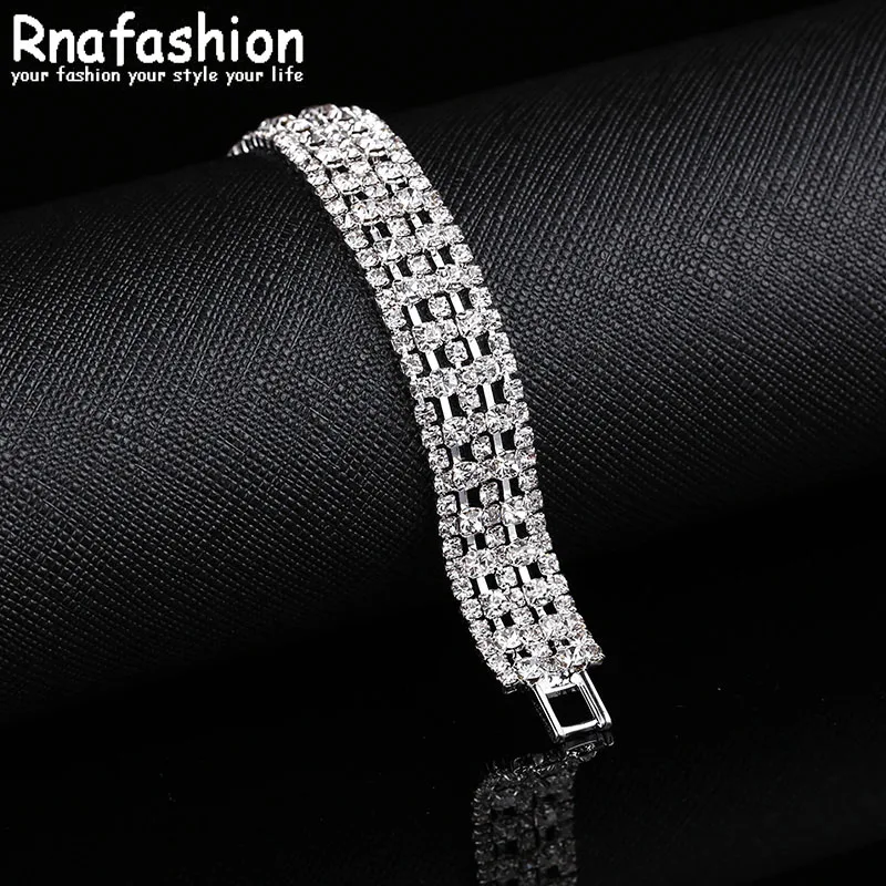 

RNAFASHION New Fashion Silver Gold Bangle Woman Jewelry Fashion Trendy Bracelet Party Gifts