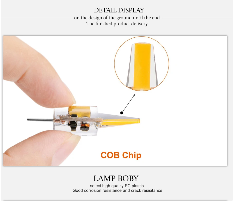 10 шт./лот, светодиодный светильник, G4, 6 Вт, высокое качество, COB, AC/DC, 12 В, 220 В, lamparas, светодиодный, G4, люстра, лампы, заменить галогенные огни