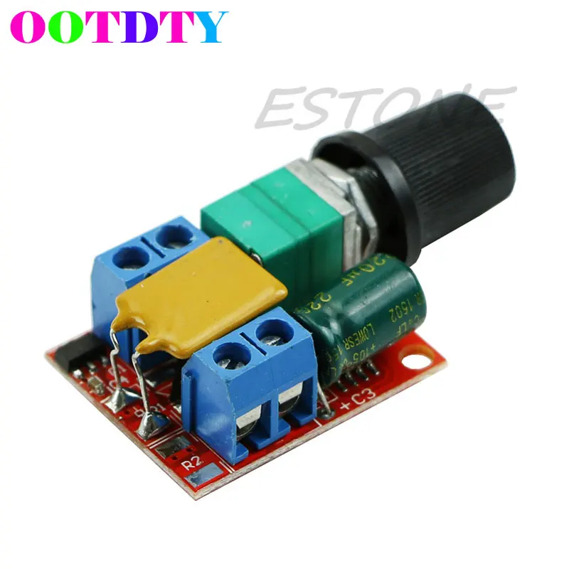 

Mini DC Motor PWM Speed Controller 3V-35V Speed Control Switch LED Dimmer 5A APR3_10