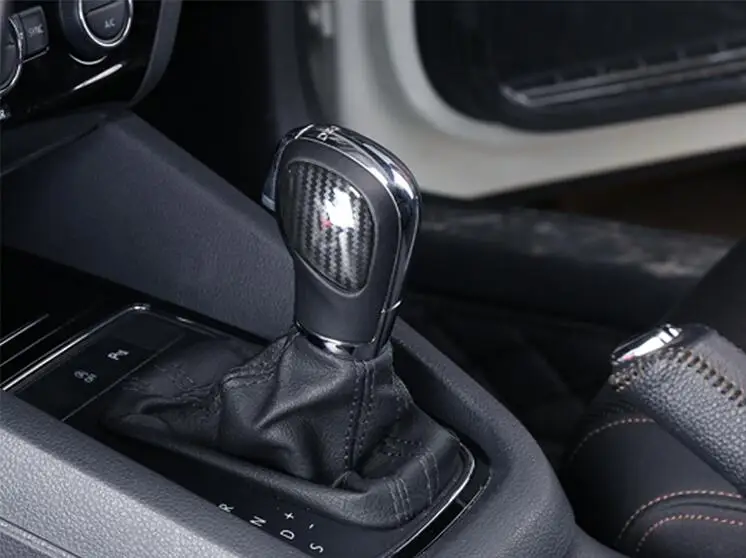 

2pcs Shift Lever Cover Gear Shift Knob Head Carbon Fiber Sticker for VW volkswagen B8 Passat CC GOLF MK7 Tiguan JETTA LAVIDA