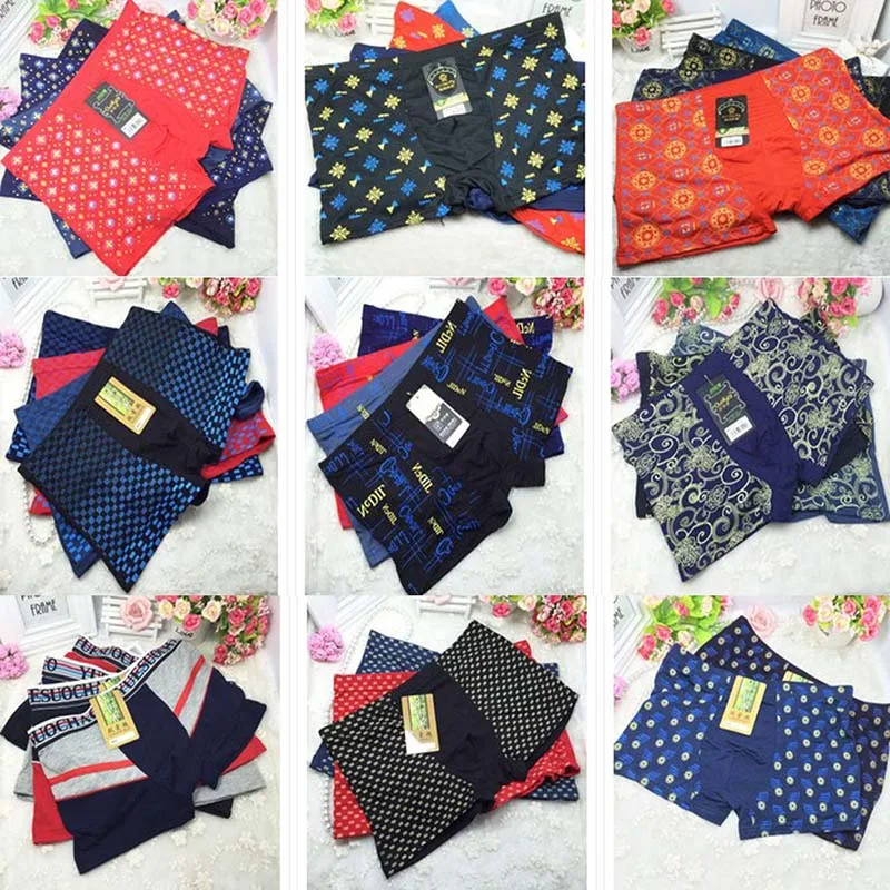 

10Pack/Set Men Male Cotton Modal Blend Boxers Shorts Casual Home Underwear Bulge Pouch Gentle Man Underpants XXL-5XL 6XL 7XL