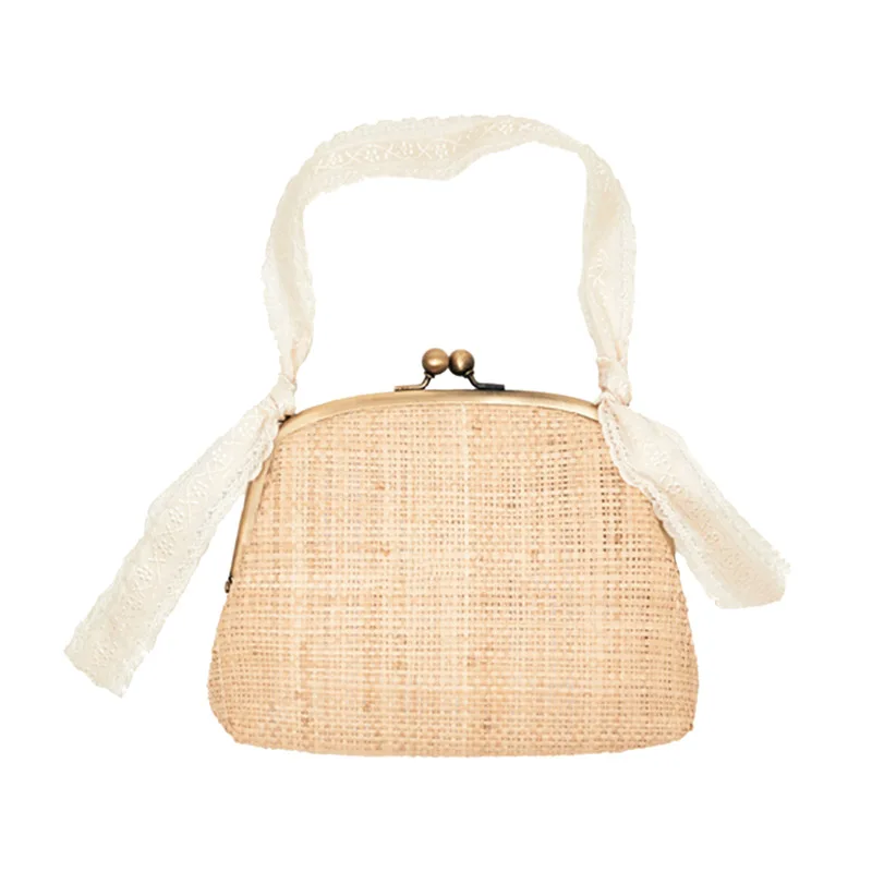 Women Holiday Handbag Hot Casual INS Popular Female Straw Bags Mini Ladies Lace Handle Shoulder Bag Handmade Knit Bolsa SS3169 (7)