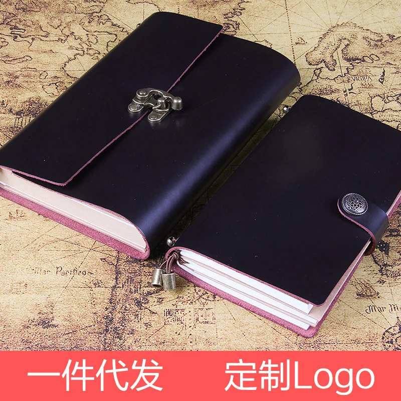 

notebook Retro Buckle Daily Genuine Leather Cover Bullet Journal Planner 16.8*10cm for office&school Wholesale drop shipping
