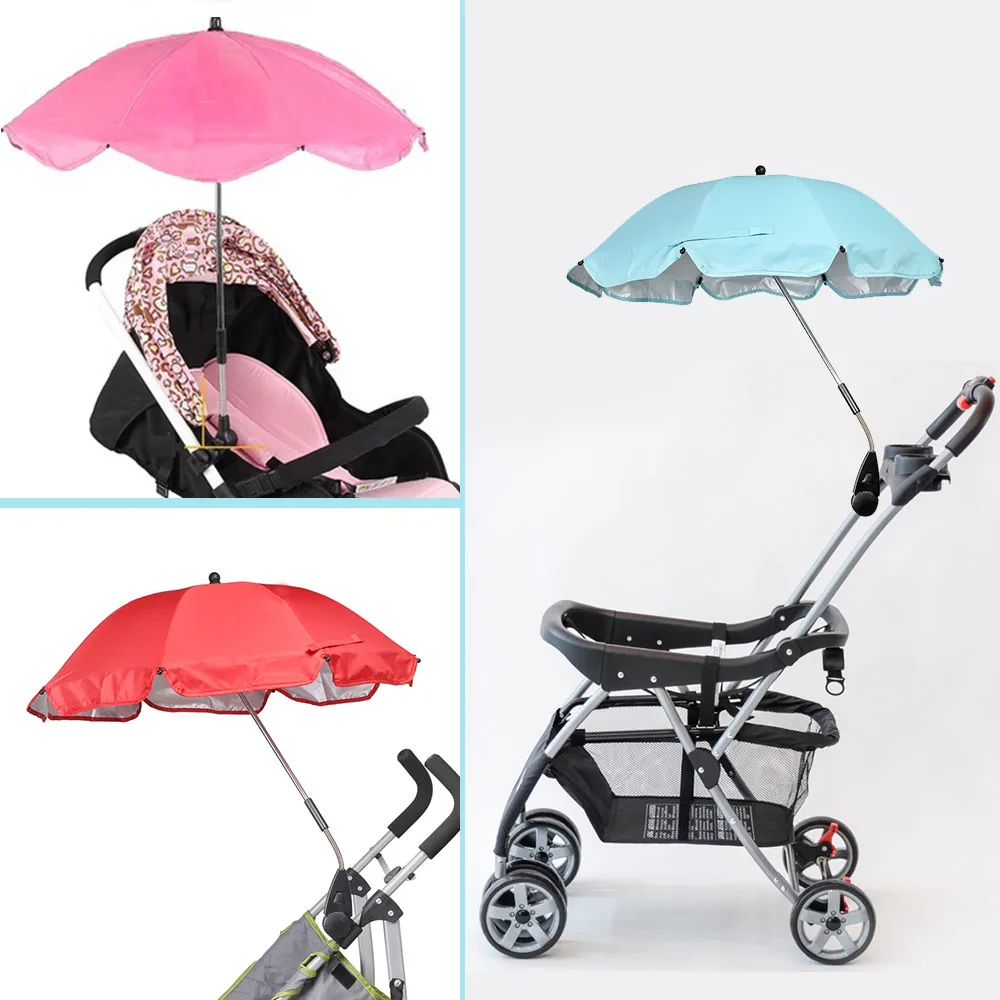 

Unbrella Strollers Adjustable Baby Stroller Car Sunshade Umbrella with Clip Stroller Accessories Kids Children Pram Shade Holder