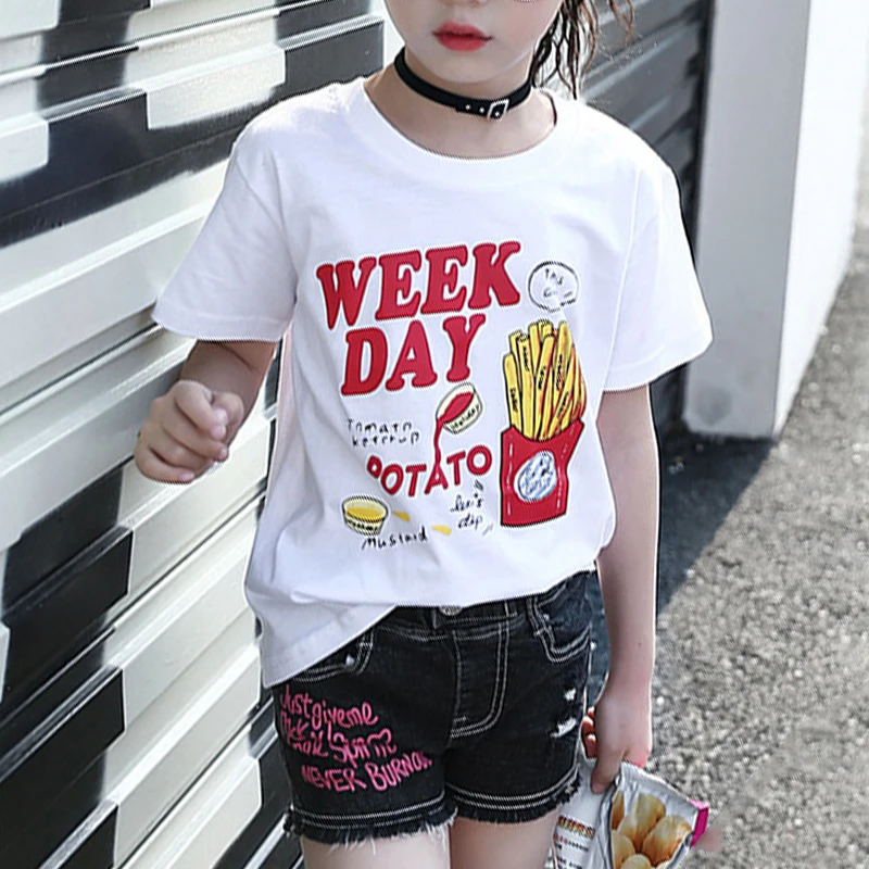 

Kid New Casual Fashion Short Sleeve Round Neck Summer Tops Blouse